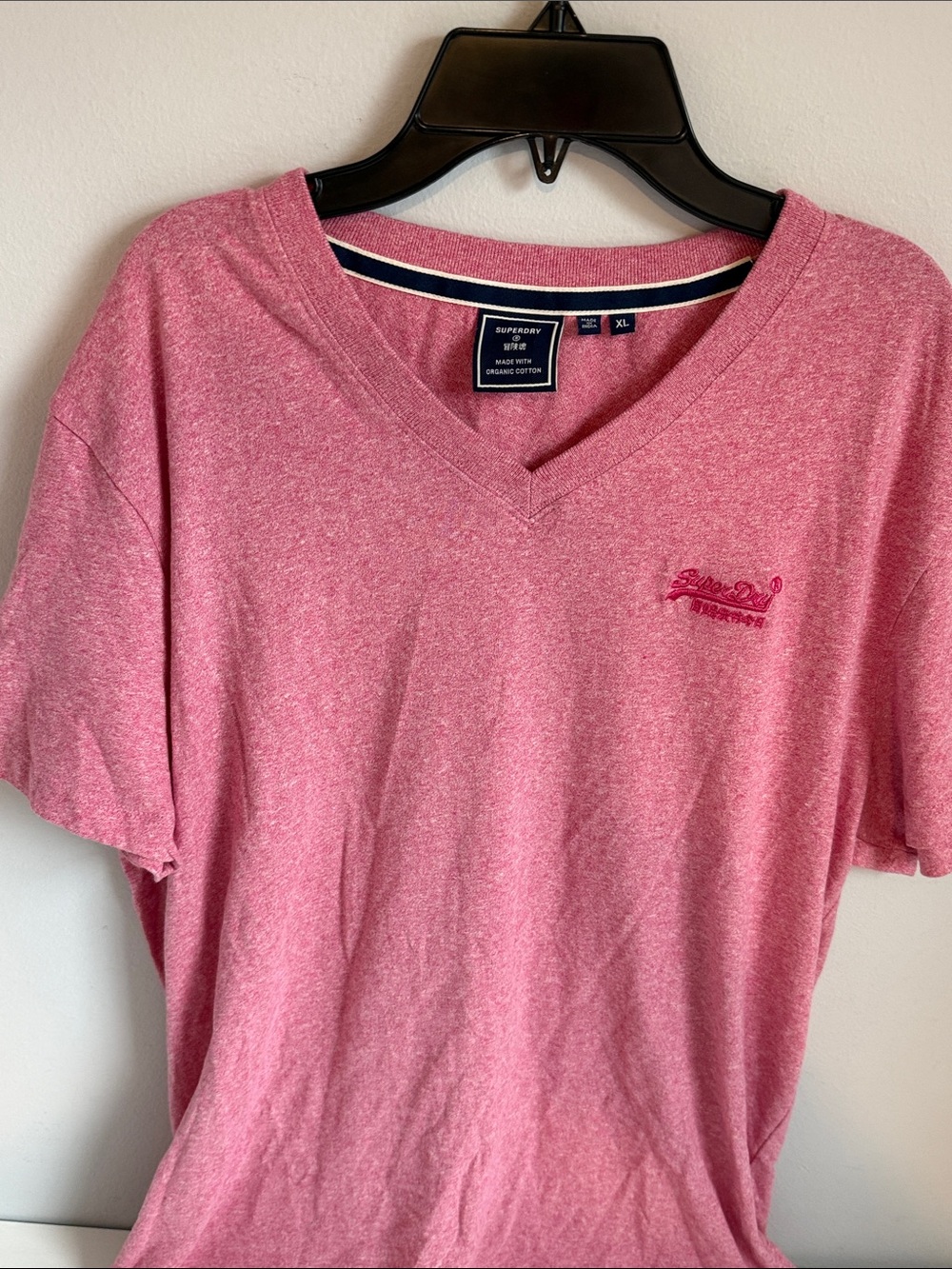 Superdry Heather Pink V-Neck Tee